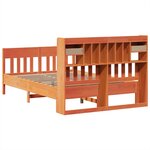 vidaXL Cadre de lit sans matelas cire marron 140x190cm bois pin massif