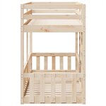 vidaXL Lit superposé 75x190 cm Bois de pin massif