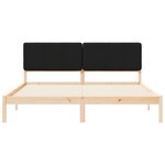 vidaXL Cadre de lit avec tête de lit rembourrée Noir 180 x 200 cm