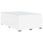 vidaXL Cadre de lit avec matelas Blanc 120 x 190 cm tissu