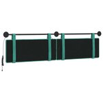 vidaXL Tête de lit suspendue Avec lumière LED Turquoise Velours