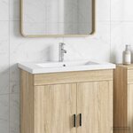 vidaXL Lavabo de salle de bains Chrome 81 x 40 x 17 5 cm métal