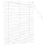 vidaXL Store de Fenêtre avec des rideaux Blanc Aluminium