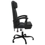Chaise fauteuil siège pivotante de inclinable de bureau informatique étude similicuir noir 02_0024267