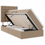 vidaXL Lit avec rangement et LED avec matelas Cappuccino 90 x 200 cm