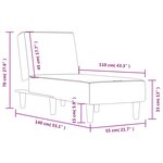 vidaXL Chaise longue gris foncé tissu