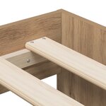 vidaXL Lit de rangement Artisan en chêne 75x190 cm
