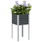 vidaXL Jardinière anthracite 45x45x88 cm acier