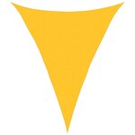 vidaXL Voile d'ombrage 160 g/m² triangulaire jaune 4x5x5 m PEHD