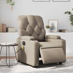 vidaXL Fauteuil de massage inclinable électrique cappuccino similicuir
