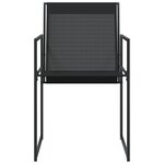 vidaXL Chaises de jardin 4 Pièces noir acier et textilène