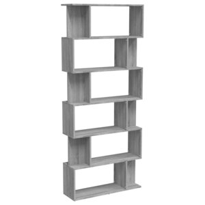 vidaXL Bibliothèque/Cloison Sonoma gris 80x24x192 cm Bois d'ingénierie