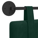 vidaXL Tête de lit suspendue Vert foncé Velours