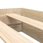 vidaXL Lit bibliothèque chêne Sonoma 180x200 cm en bois aggloméré