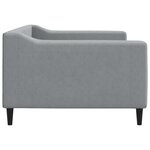 vidaXL Lit de jour gris clair 100x190 cm tissu