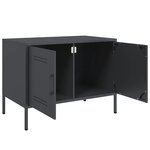 vidaXL Meuble TV anthracite 68x39x50 5 cm acier