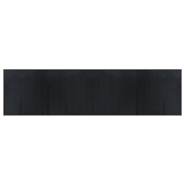 vidaXL Tapis rectangulaire noir 100x400 cm bambou