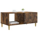 vidaXL Table basse Chêne fumé 90 x 50 x 40 cm Bois d'ingénierie