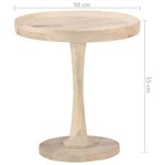 vidaXL Table d'appoint Ø50x55 cm Bois de manguier massif