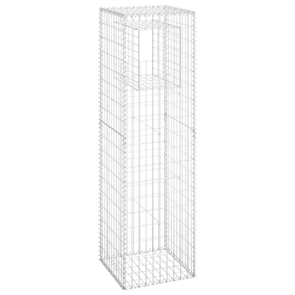 vidaXL Poteau à panier de gabion 50x50x180 cm Fer