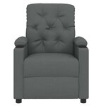 vidaXL Fauteuil inclinable Gris foncé Tissu