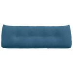 vidaXL Coussin de Dos Bleu 140 x 24 x 50 cm Velours