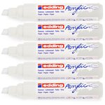 Marqueur acrylique large 5000 blanc trafic 5-10 mm x 5 EDDING