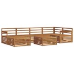 vidaXL Ensemble de canapés d'extérieur 7 Pièces Naturel