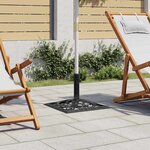 vidaXL Socle de parasol Noir 47x47x33 cm Fonte