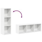 vidaXL Bibliothèque/Meuble TV Blanc 36x30x114 cm Bois d'ingénierie