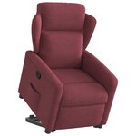 vidaXL Fauteuil inclinable rouge bordeaux tissu
