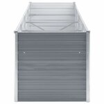 vidaXL Lit surélevé de jardin Acier galvanisé 320x80x77 cm Gris