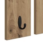 vidaXL Porte-manteau mural avec miroir chêne artisanal 85 x 10 x 45 cm