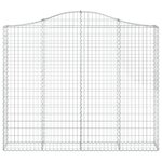 vidaXL Paniers à gabions arqués 12 Pièces 200x30x160/180 cm Fer galvanisé