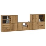 vidaXL Meubles TV 5 Pièces avec rangement ODDA bois de pin massif