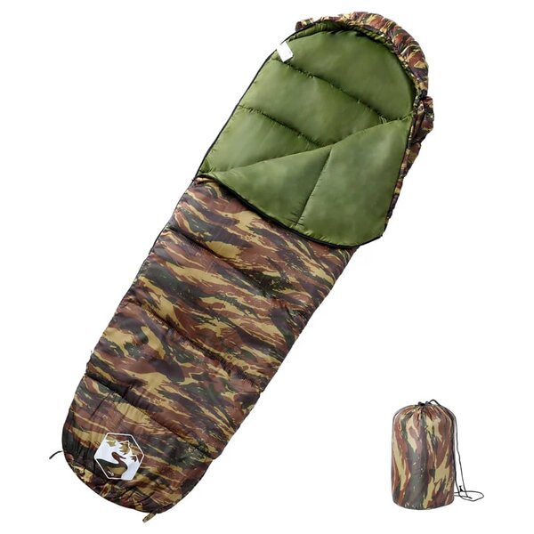 vidaXL Sac de couchage momie pour adultes camping 3 saisons