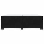 vidaXL Cadre de lit avec matelas Noir 200 x 200 cm tissu