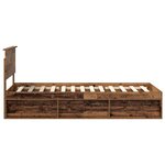 vidaXL Cadre de lit Bois ancien 90 x 190 cm Pin massif
