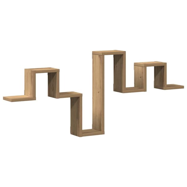 vidaXL Étagère Murale avec étagère chêne artisanal 104.5 x 10 x 43 cm