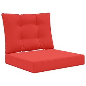 vidaXL Coussin de canapé d'extérieur 2 Pièces Rouge Polyester