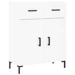 vidaXL Buffet haut Blanc 69 5x34x180 cm Bois d'ingénierie