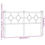 vidaXL Tête de lit métal noir 160 cm