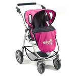 Bayer Chic 2000 637-12 - La poussette pour poupées  combinée 3 en 1 EMOTION "ALL IN" - Marine et rose à pois