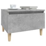 vidaXL Table d'appoint Gris béton 50x46x35 cm Bois d'ingénierie