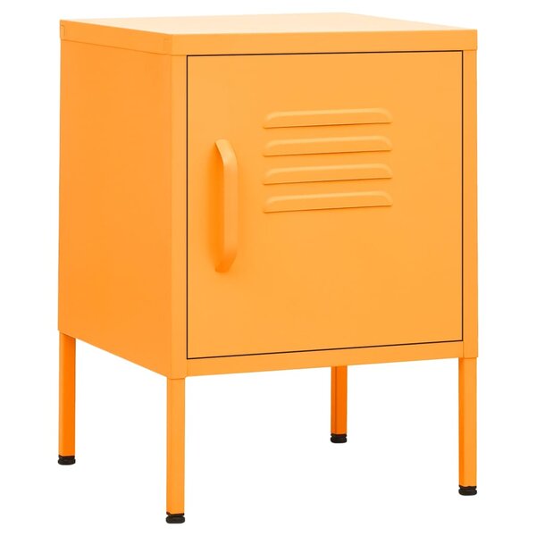 vidaXL Table de chevet Jaune moutarde 35x35x51 cm Acier