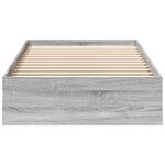vidaXL Cadre de lit avec tiroirs sans matelas sonoma gris 75x190 cm
