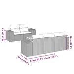 vidaXL Salon de jardin 6 Pièces avec coussins noir résine tressée