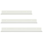 vidaXL Étagère flottante 3 Pièces Blanc 40 x 9 x 2 5 cm Acier