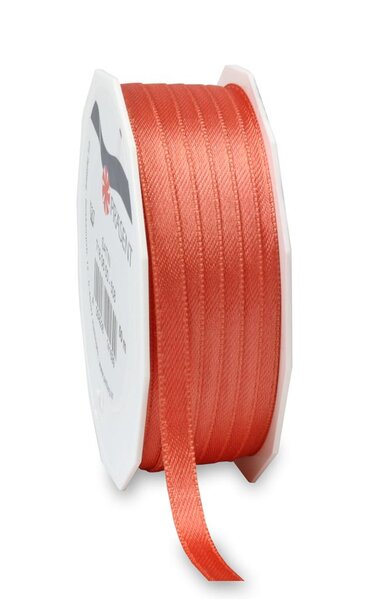 Satin double face 50-m-rouleau 6 mm corail