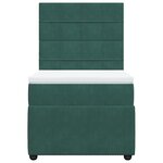 vidaXL Sommier à lattes de lit avec matelas Vert foncé 100x200 cm
